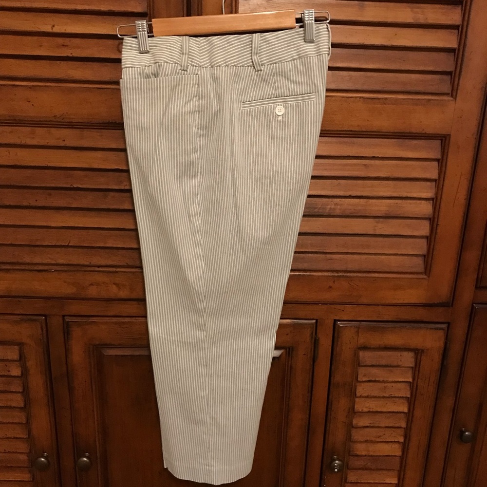 Liz Claiborne Navy/White Pinstripe Pants - Size 14 🔷